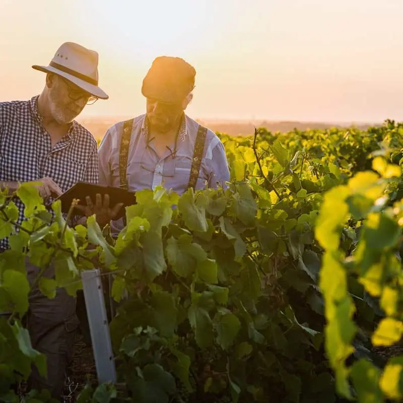 Farmers Using Internet Tablet