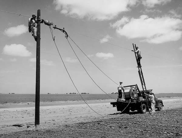 Rural electrical line installation
